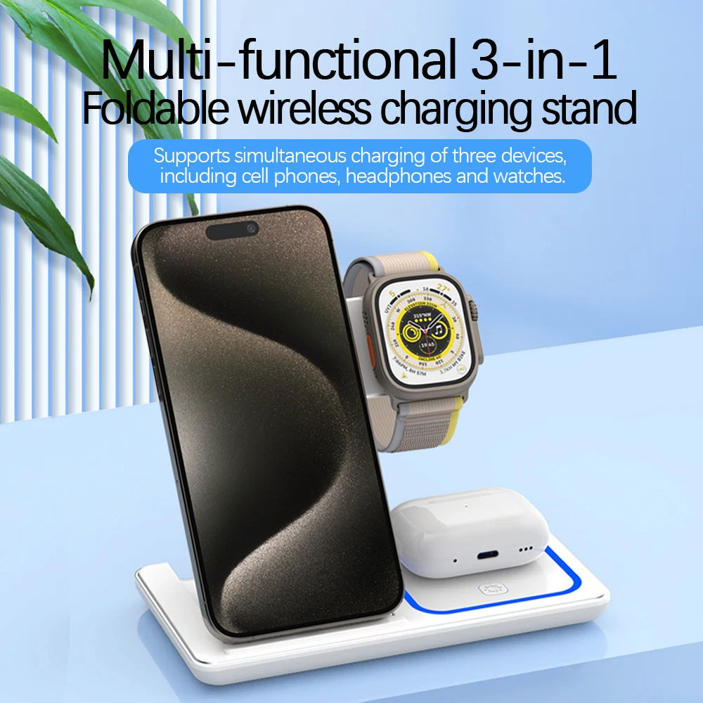 3-in-1 Fast Wireless Charging Station
