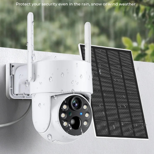 Envoza Solar-Powered Outdoor Security Camera – 24/7 Protection with Smart Technology