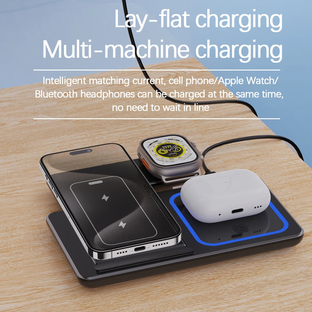 3-in-1 Fast Wireless Charging Station