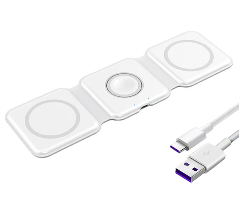 3-in-1 Foldable Wireless Charger – Fast, Compact & Efficient
