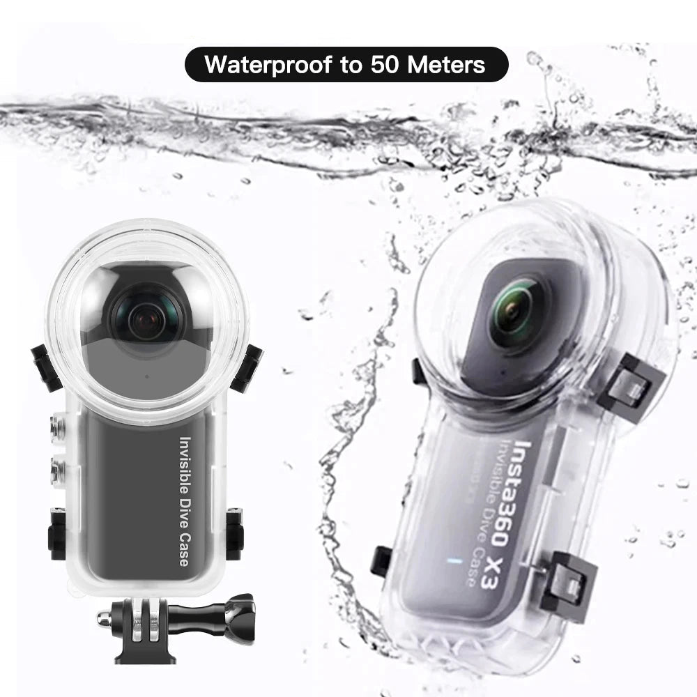 Invisible Dive Case for Insta360 X3 – Waterproof Protection Up to 50M!