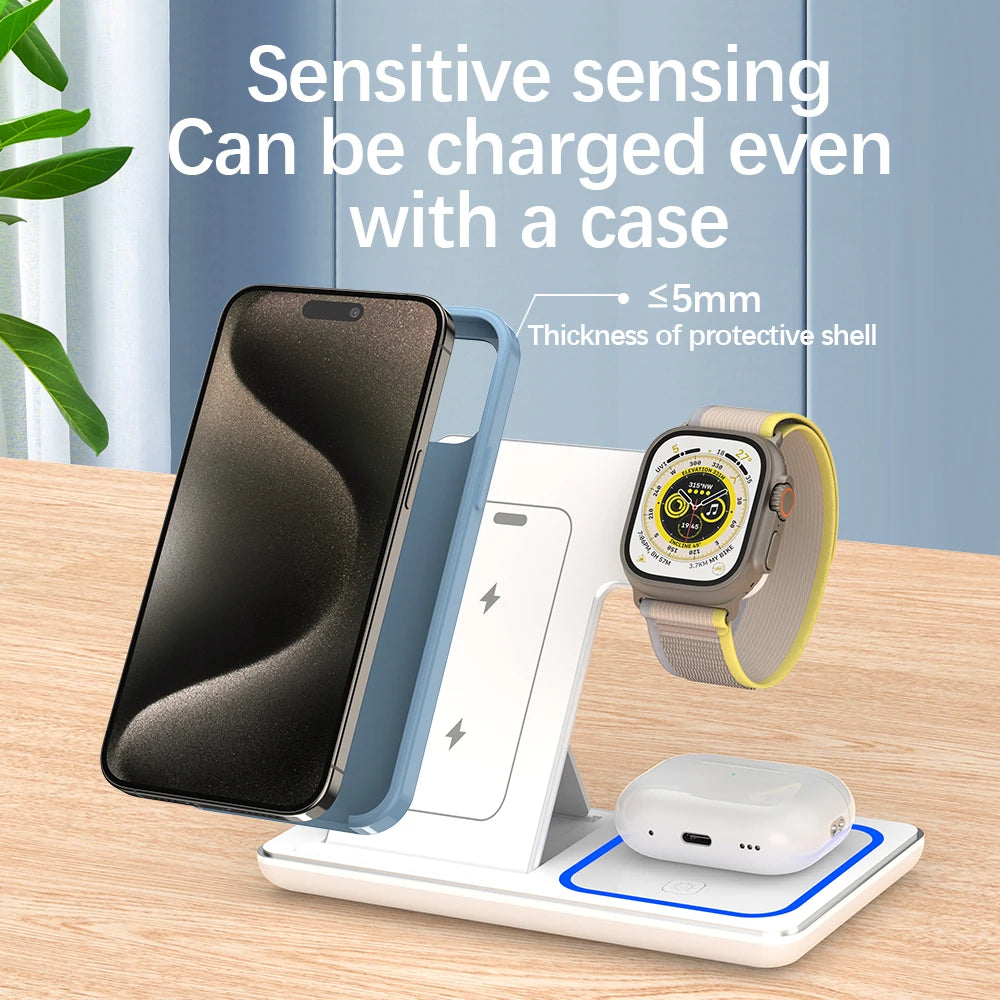 3-in-1 Fast Wireless Charging Station