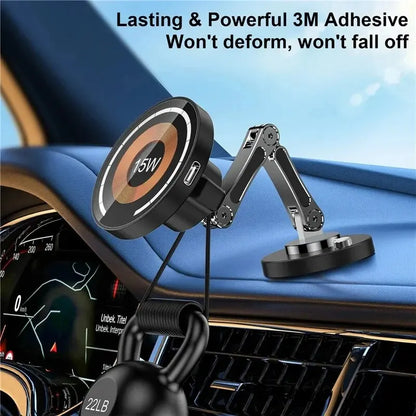 Magnetic Car Wireless Charger & Mount – Fast Charging & Secure Hold