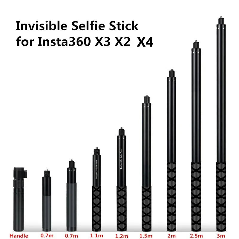 Invisible Selfie Stick for Insta360 X3/X2/X4