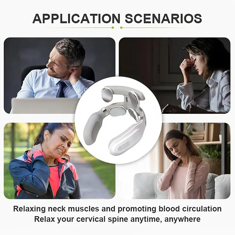 Ergonomic Neck Massager with Heat & Vibration