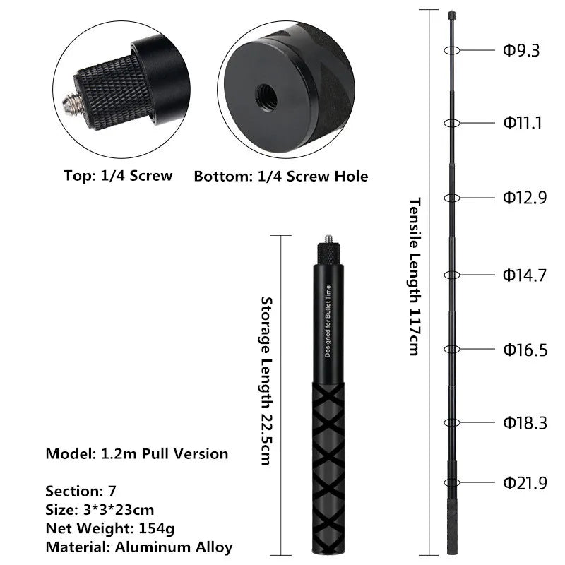 Invisible Selfie Stick for Insta360 X3/X2/X4